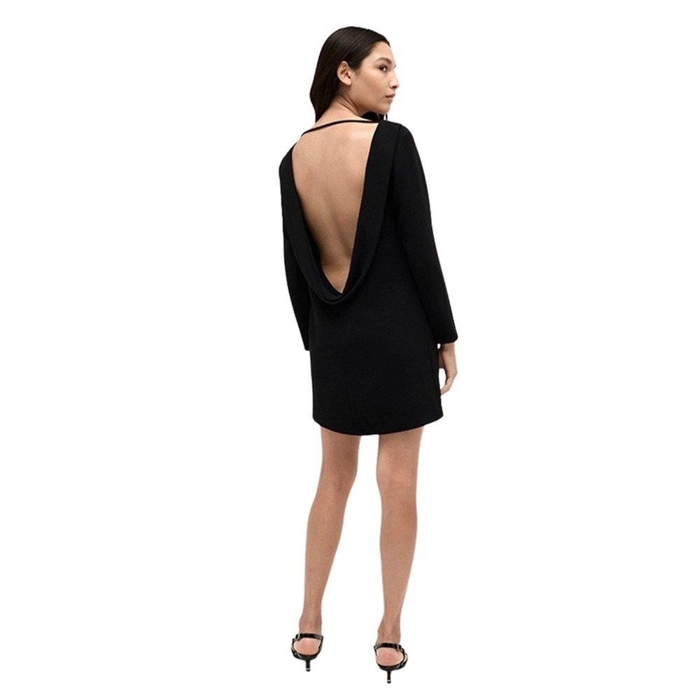 KENNETH COLE Draped Back Shift Dress Black SIZE 10